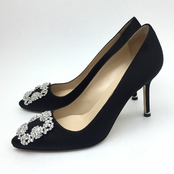 MANOLO BLAHNIK Hangisi Pointed Toe Pump sz 7 - Picture 3 of 13